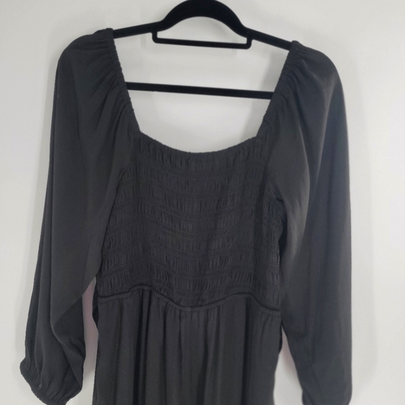 Madewell black size 14W Lucie Tie-Back Long-Sleeve pants Jumpsuit romper in Star - Picture 2 of 6